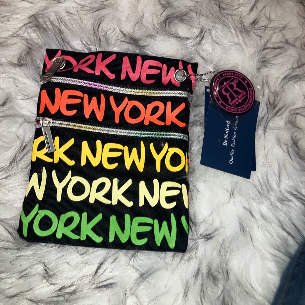 BeNoticed Pink and Black New York Crossbody Bag